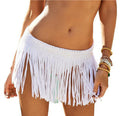 Elastic Cloth Stripe Tassel Hand Hook Woven Beach Skirt Sexy Ethnic Holiday Skirt Small Skirt Women