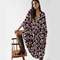 Summer Beach Dress Women Casual Vacation Printed Pullover Bikini Swimsuit Blouse Sun Protection Clothing