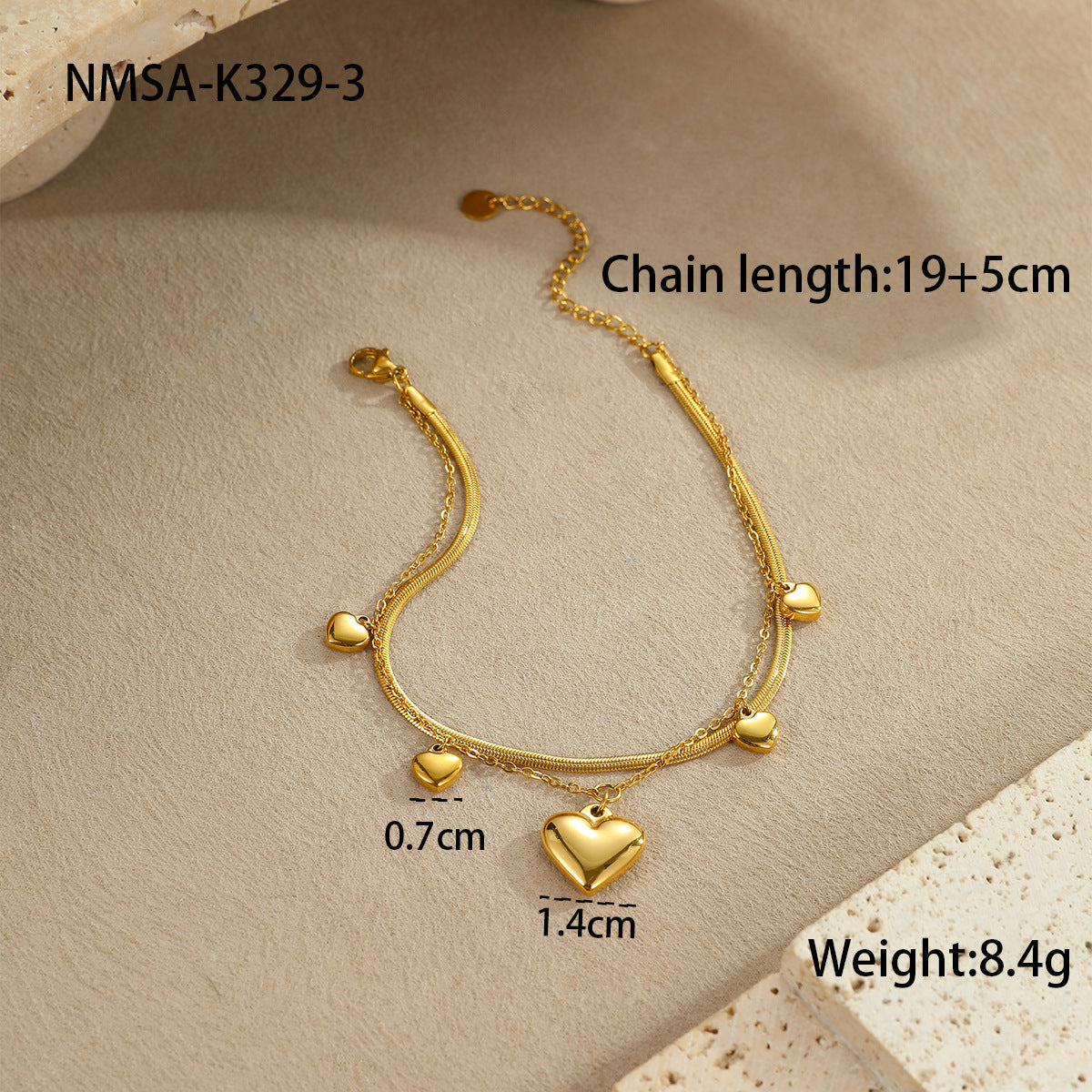 Summer Ocean Stainless Steel Anklets Starfish Shell Love Niche Exquisite Foot Ornaments