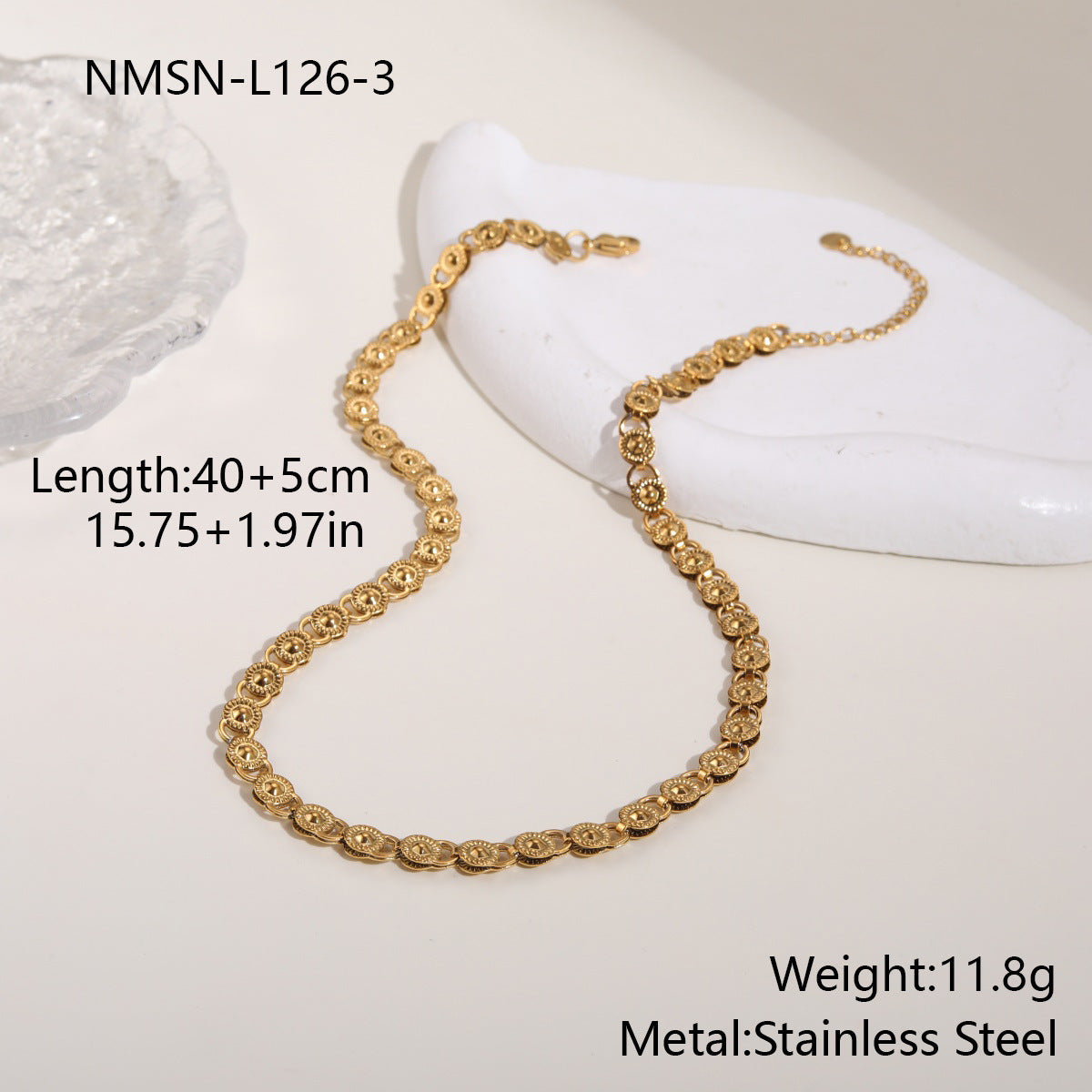 Personalized High Grade Hollowed Heart Shape Stainless Steel Necklace 18K Gold Plating Exaggerated Bracelet Hand Jewelry