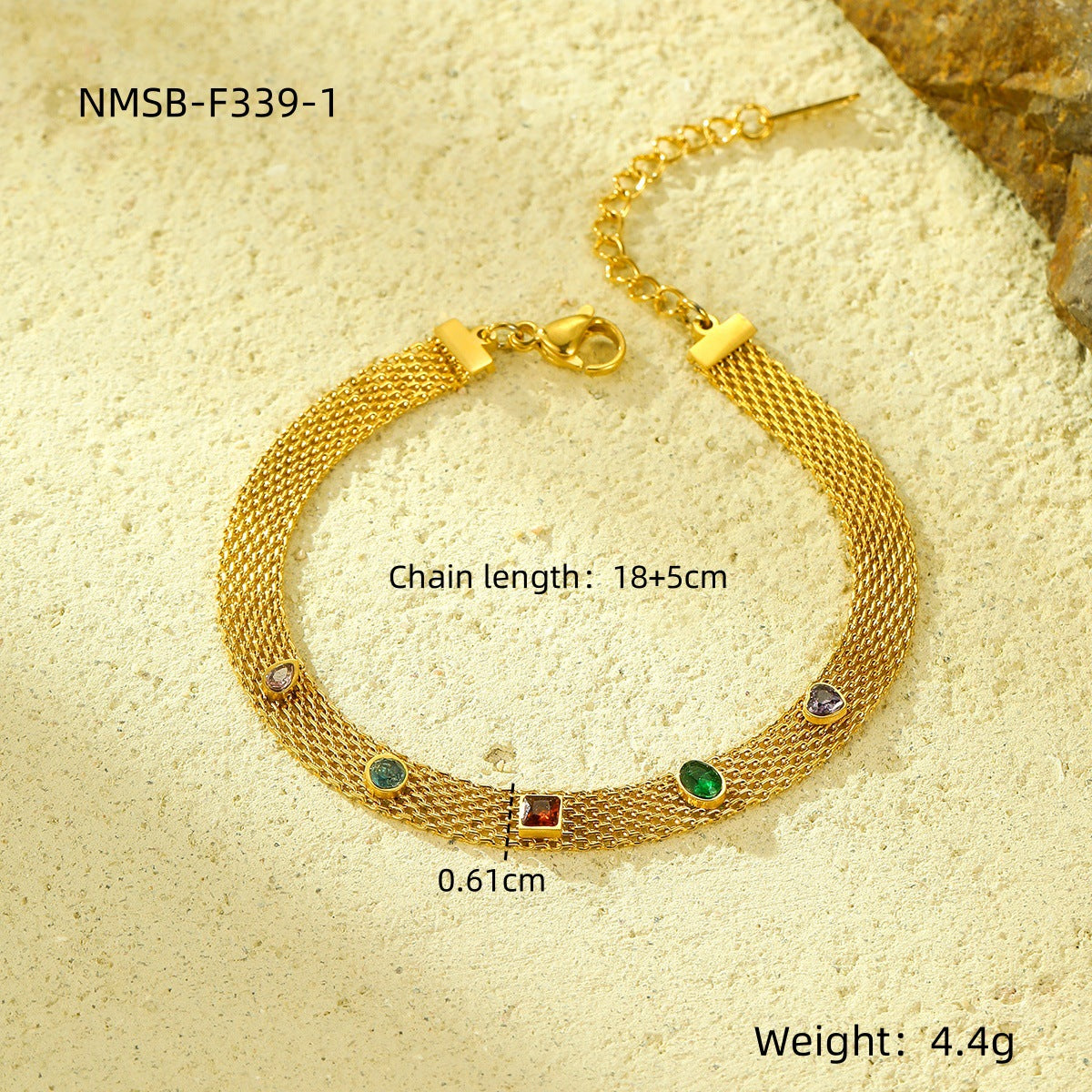 Personalized All Match Classic Blade Chain Irregular Asymmetric Zircon Titanium Steel Simple Necklace Bracelet