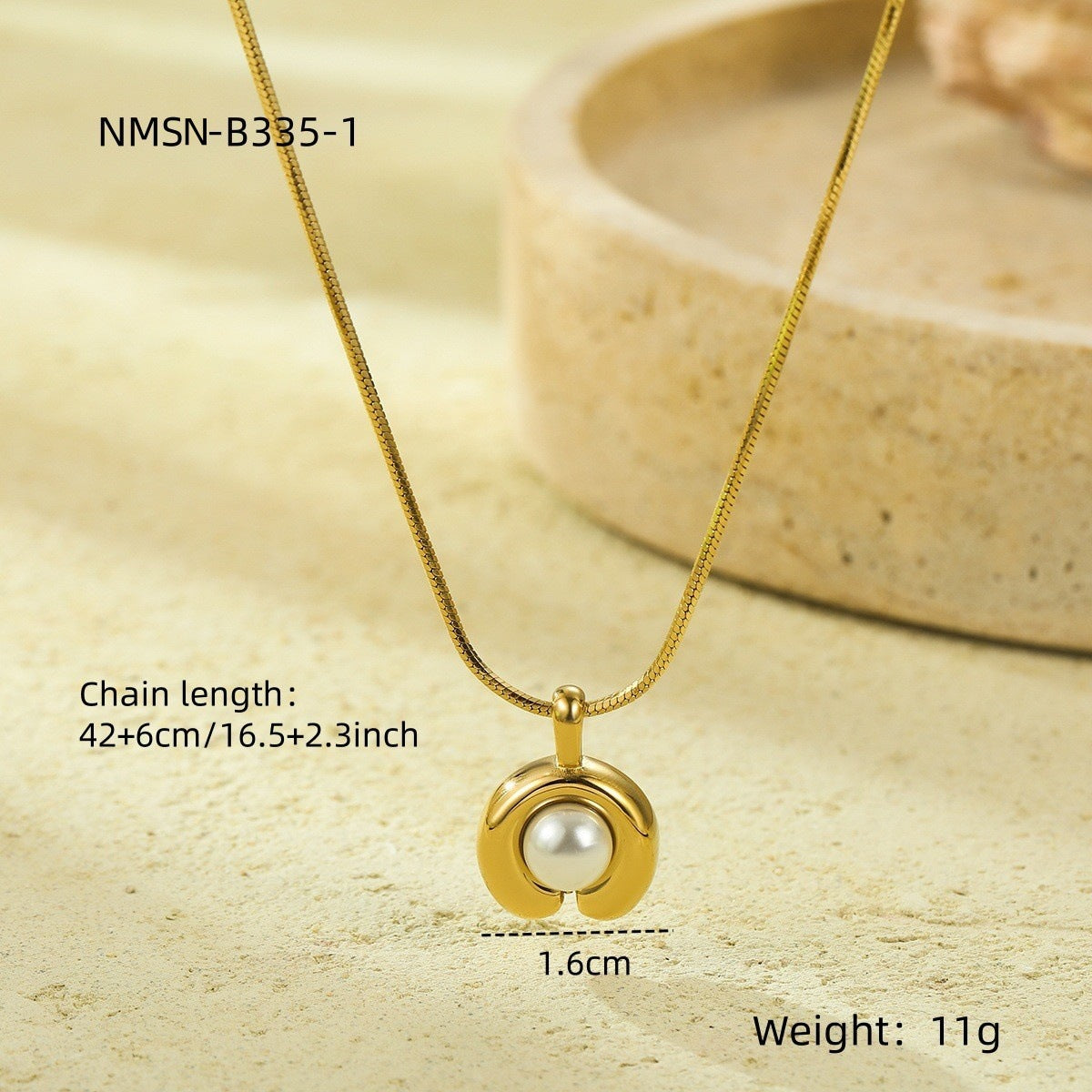 Pearl Embellished Stainless Steel Necklace Women All Matching Clavicle Chain Jewelry