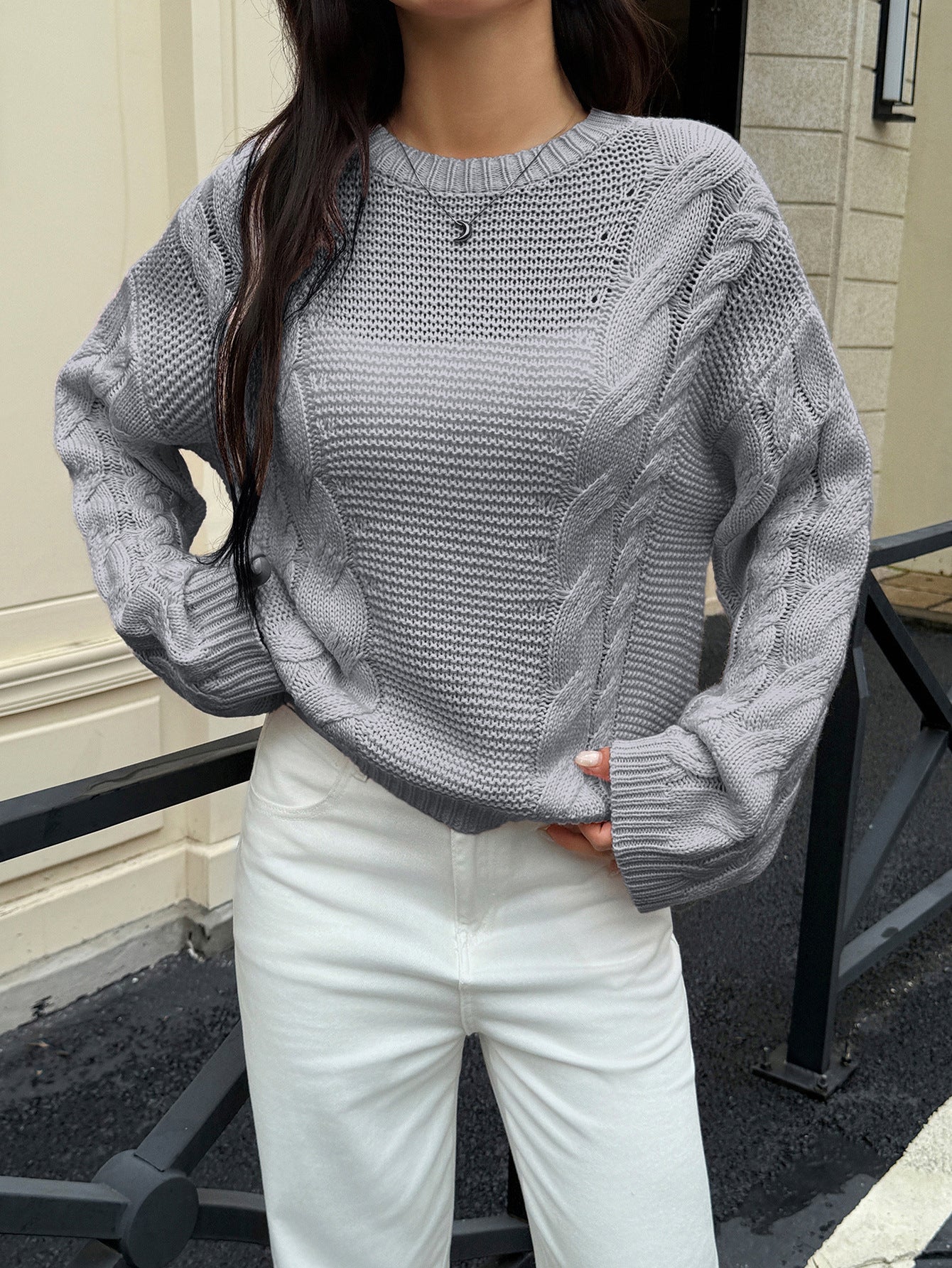 Casual Simple Wool Long Sleeve Sweaters Women Clothing Autumn Winter