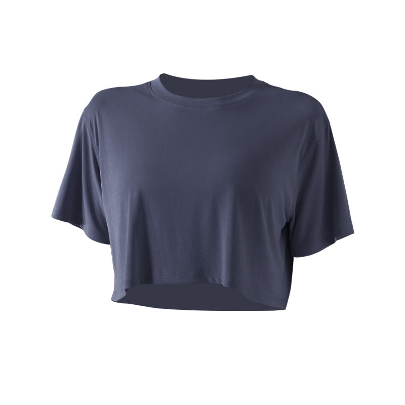 Outdoor Sports Top Women Loose Short Yoga Clothing Top Women Workout Blouse Running Short Sleeve T shirt Summer