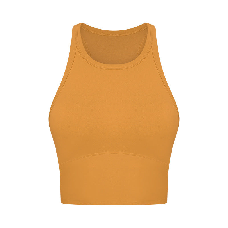 Nude Feel With Chest Pad Yoga Vest Women Shockproof Push Up Accessory Breast Push Up Sports Underwear Bra