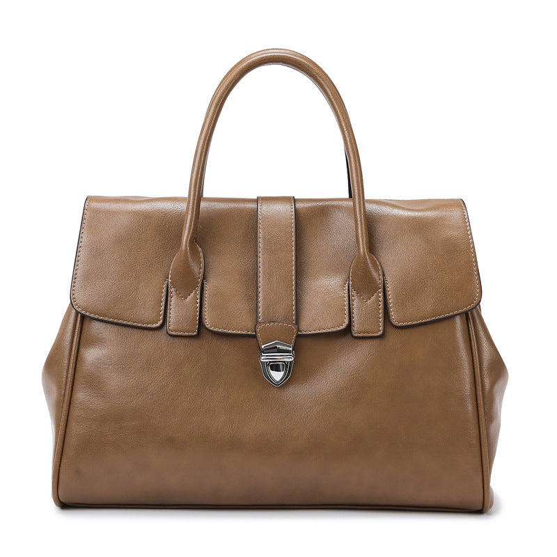 Handbags Women Autumn Winter Soft Leather Tote High Sense Large Capacity Office Women Bag