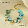Stainless Steel Bracelet Shell Pearl Light Luxury Titanium Steel Women Bracelet Jewelry