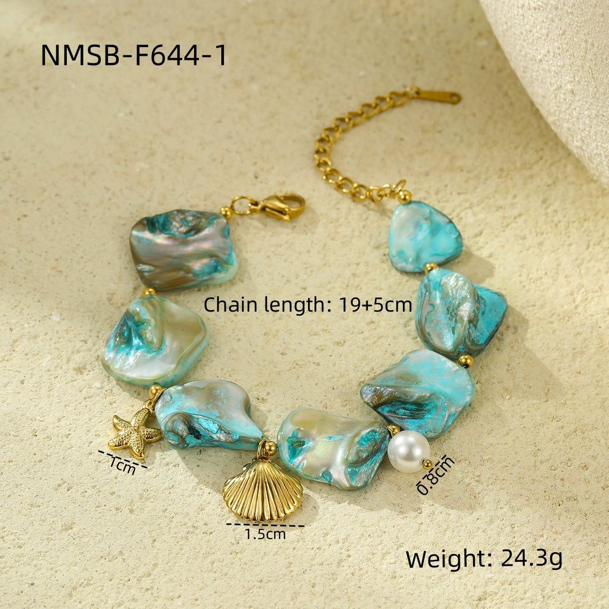 Ocean Series Beach Vacation Necklace Bracelet Earrings Shell Starfish Stainless Steel Summer Ornament