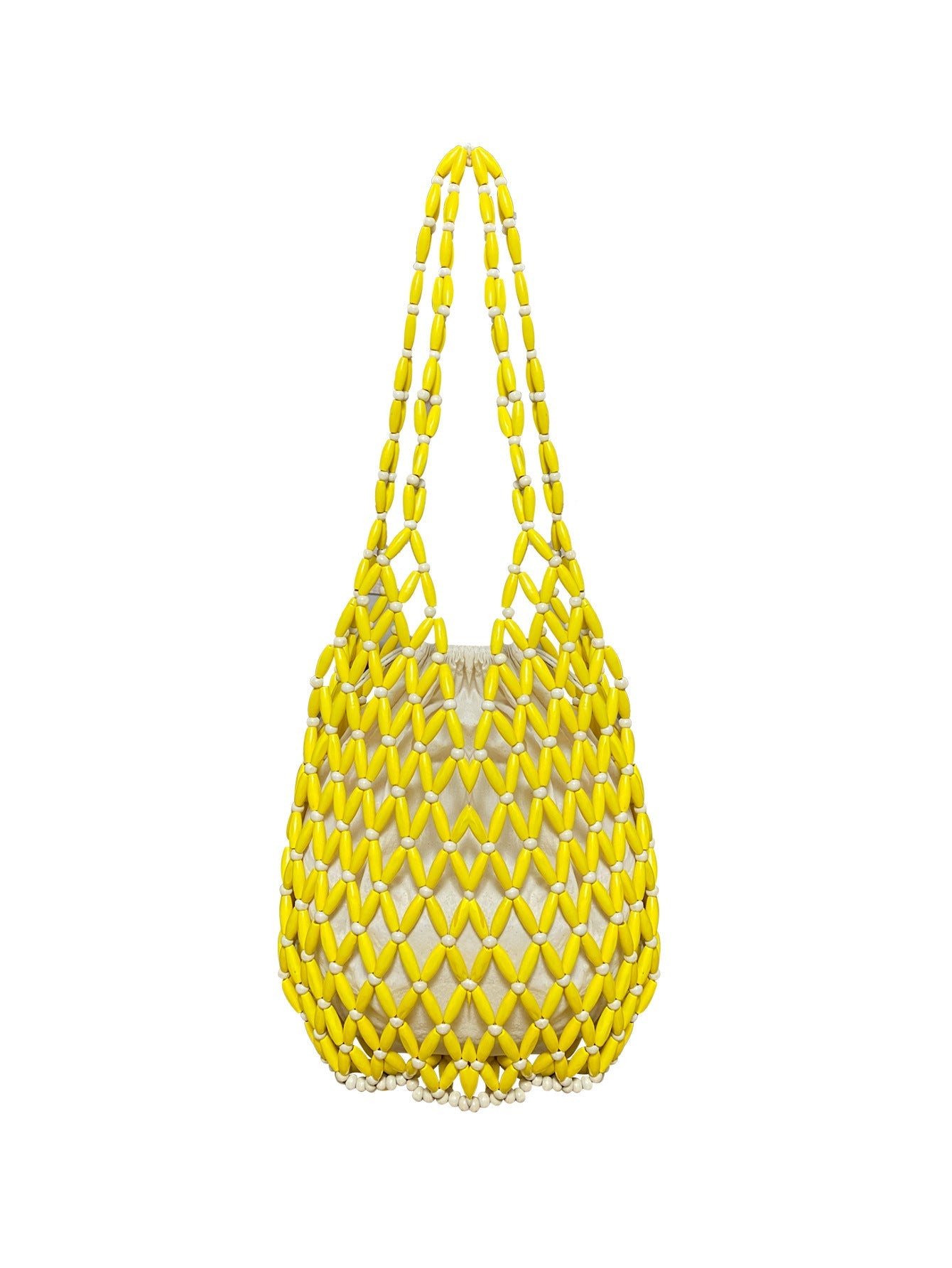 Summer All Matching Special Interest Design Handmade Beaded Weaving Hollow Out Cutout Beach Bag