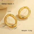 Catching Hollow Out Cutout Irregular Asymmetric Circles Stainless Steel Earrings Do Not Fade