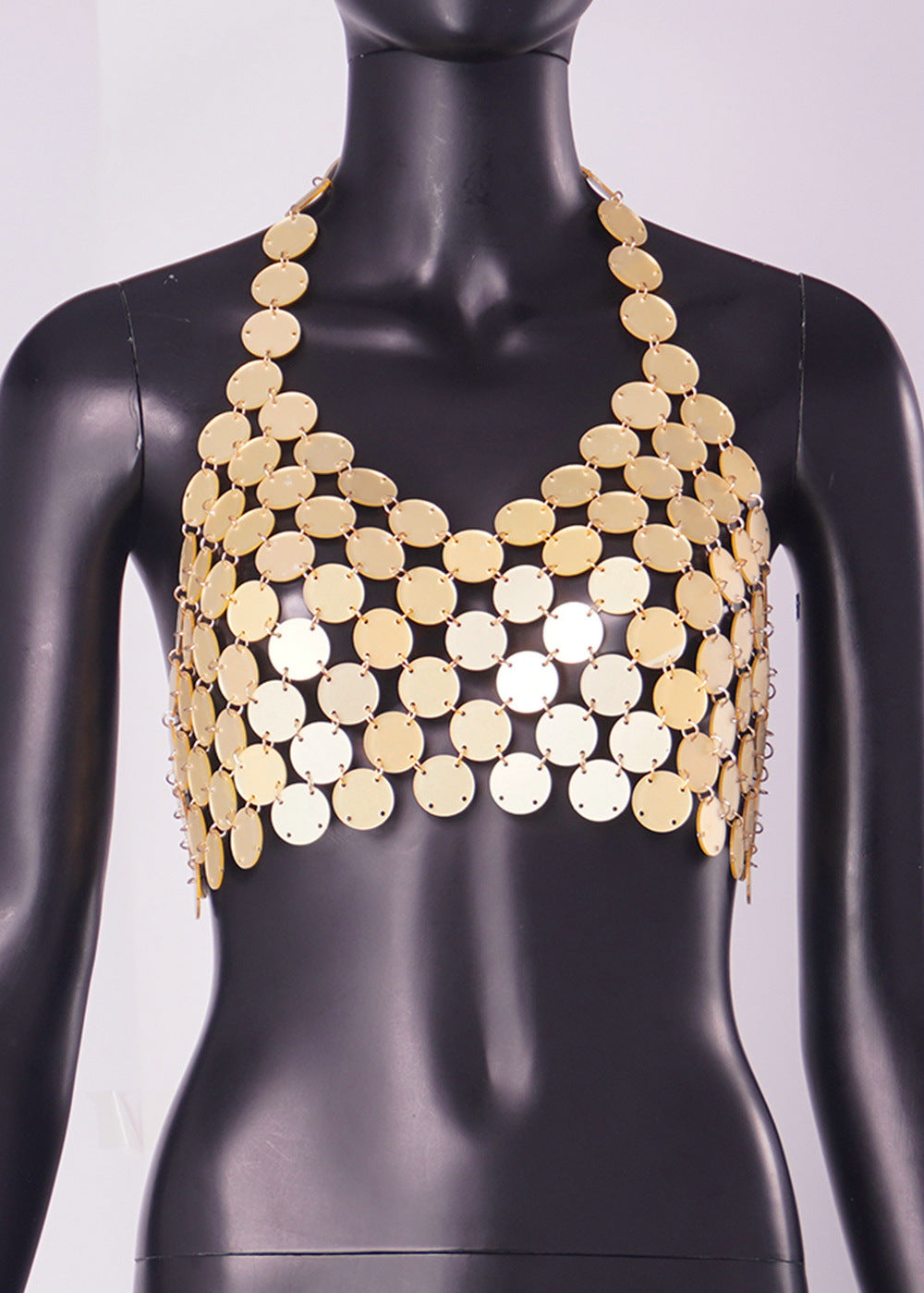 Summer Jewelry Punk Sexy Hand Stitching Acrylic Camisole
