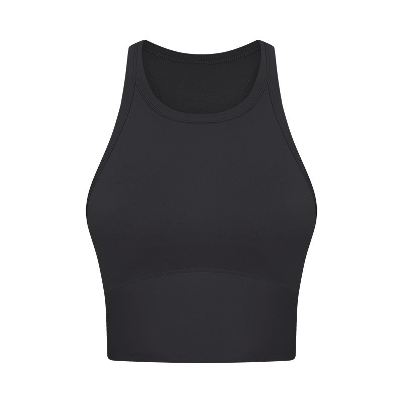 Nude Feel With Chest Pad Yoga Vest Women Shockproof Push Up Accessory Breast Push Up Sports Underwear Bra