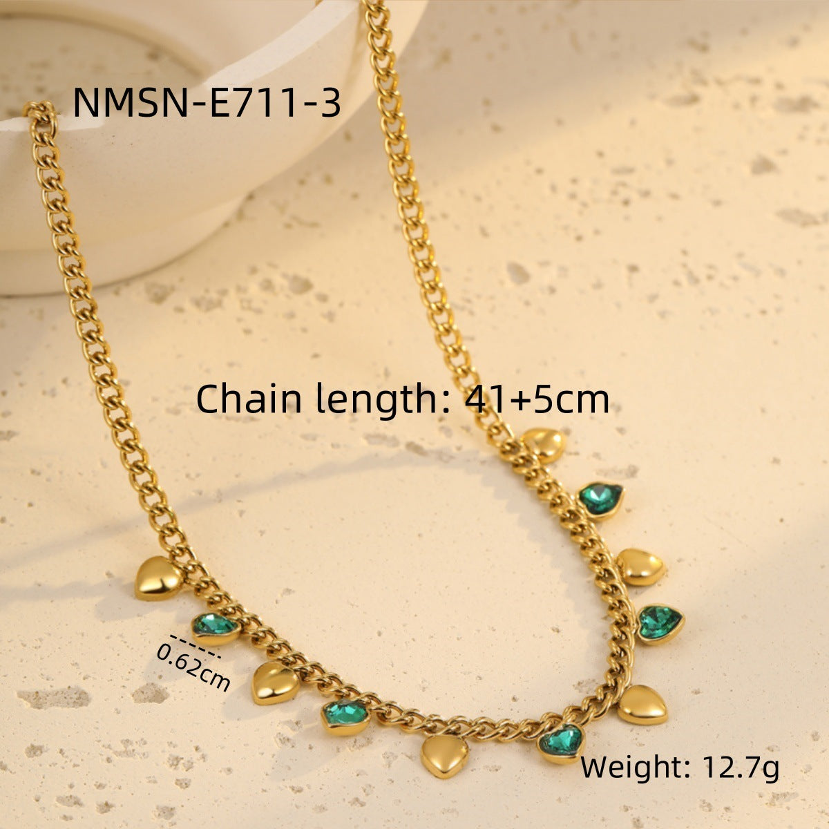 Classic Stainless Steel Color Rhinestone Tassel Necklace Women Twin Titanium Steel Clavicle Chain Jewelry