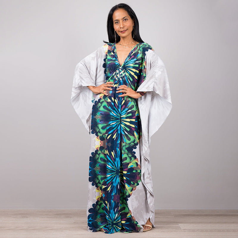 Beach Dress Loose Seaside Vacation Sun Protection Robe Beach Cover Up Swimsuit Outwear Women