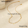 Simple Titanium Steel Necklace Niche Metal round round Beads Stainless Steel Necklace
