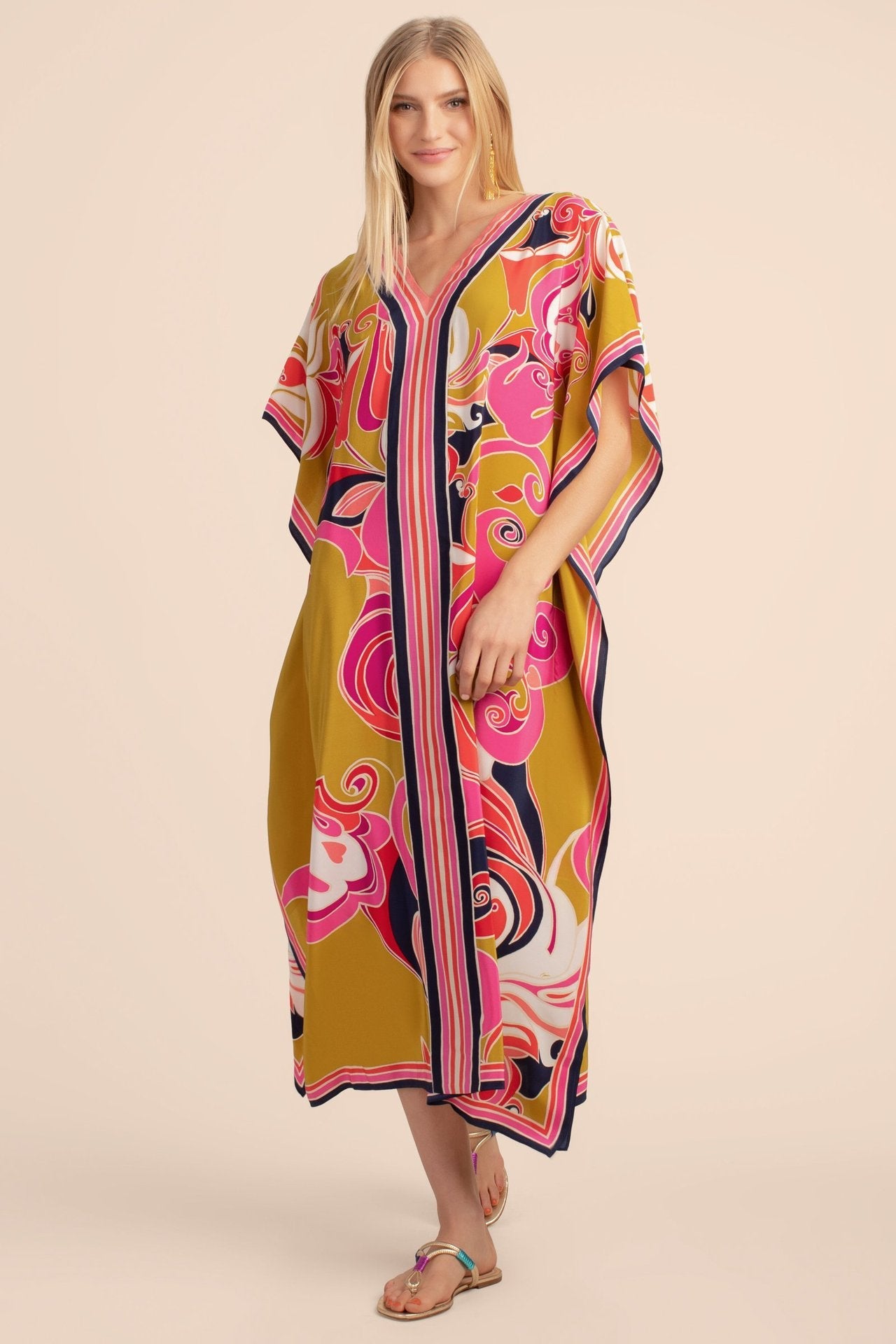 Fabrics Printed Robe Vacation Casual Beach Bikini Cover