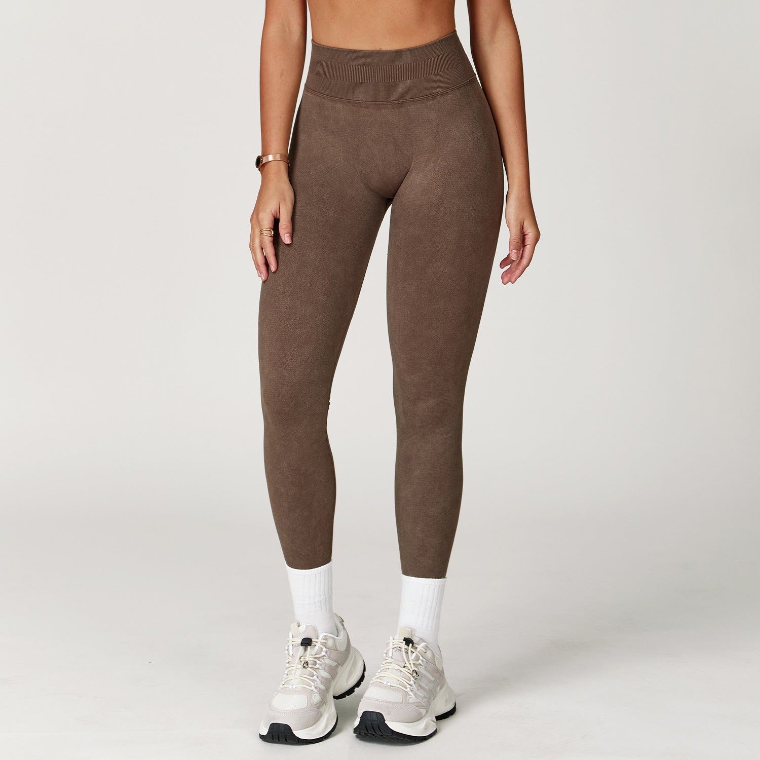 Sollinarry Seamless Stone Washed Yoga Pants High Waist Hip Lift Tight Trousers Running Sports Fitness Yoga Trousers for Women