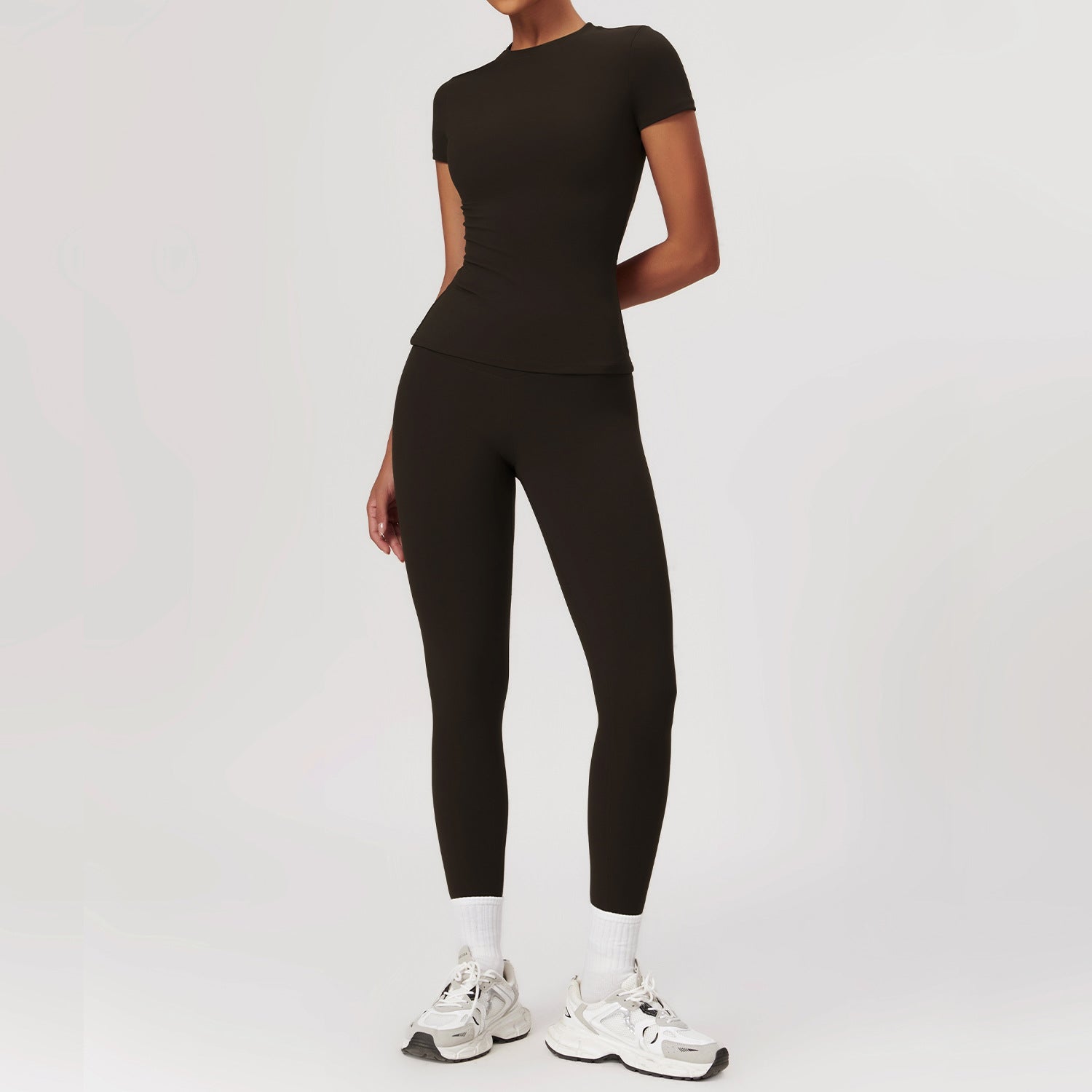 Sollinarry Brushed Tight Yoga Women Slimming Beauty Back Exercise Set Casual Fitness Yoga Wear