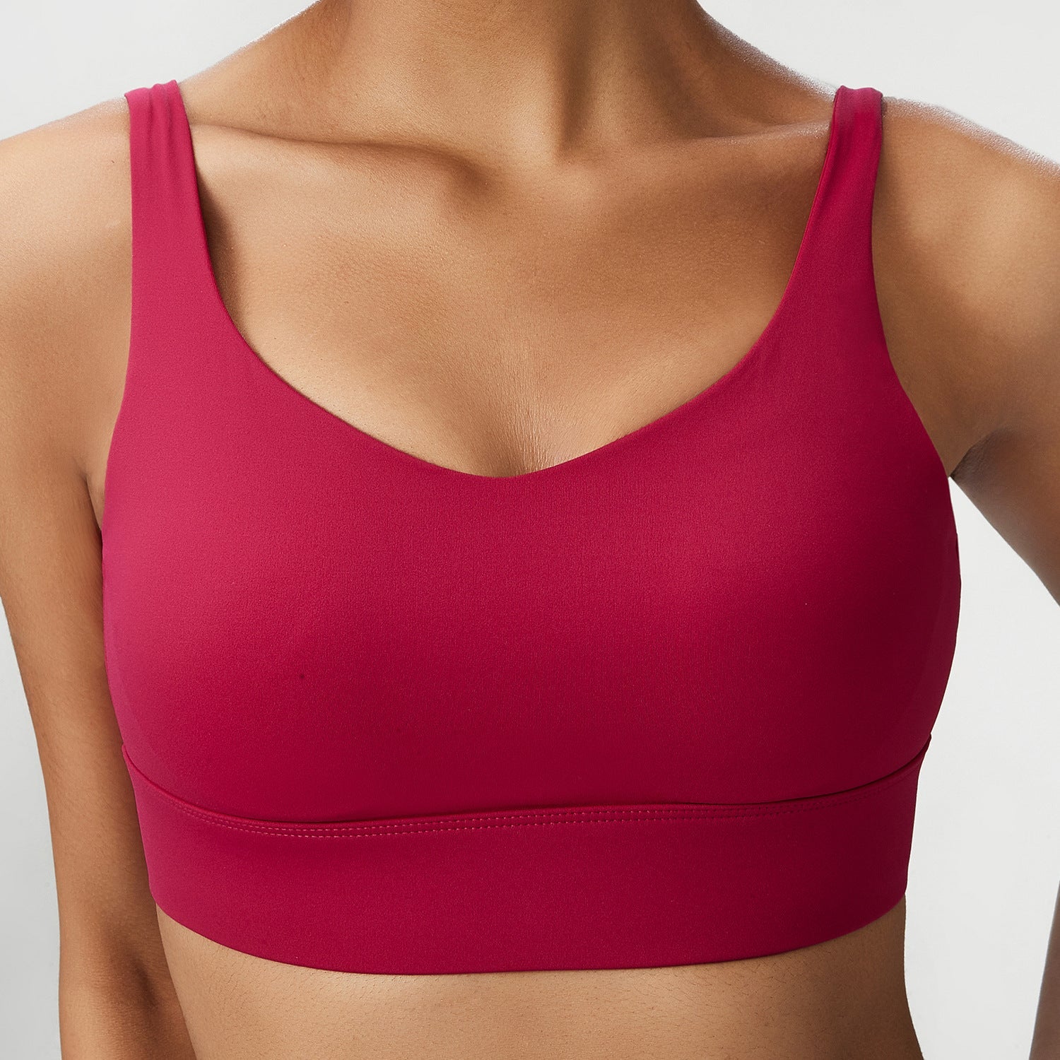 Sports Bra Women Buckle Yoga Bra Fixed Cup Sports Bra Fitness Vest