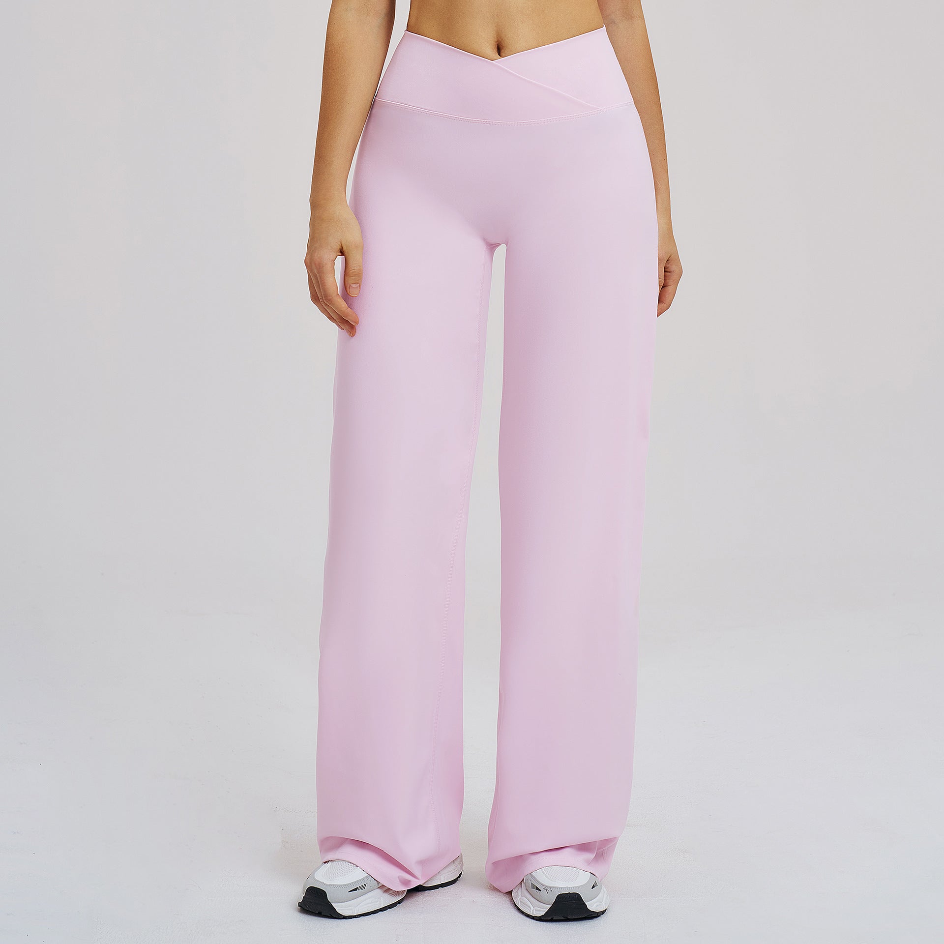 Brushed Casual Wide Leg Pants Cross Waist Brushed Loose Pants Outdoor Running Sports Wide Leg Pants