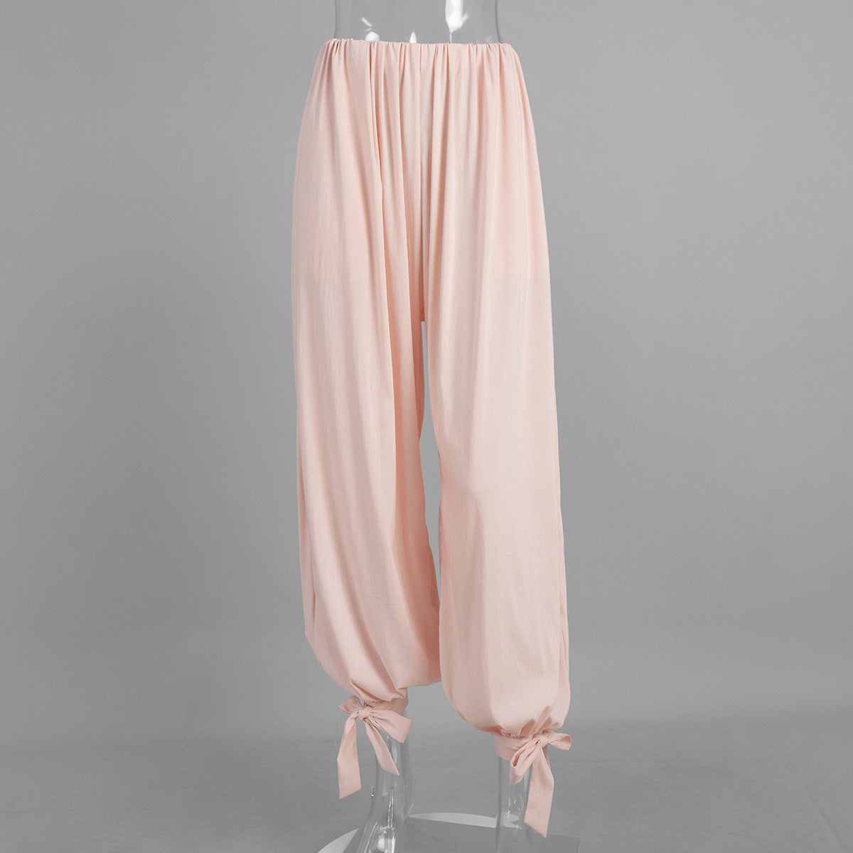 Bud Wide Leg Pants Women Spring Summer Lace-up Bloomers Slim Loose Bloomers Pants Women