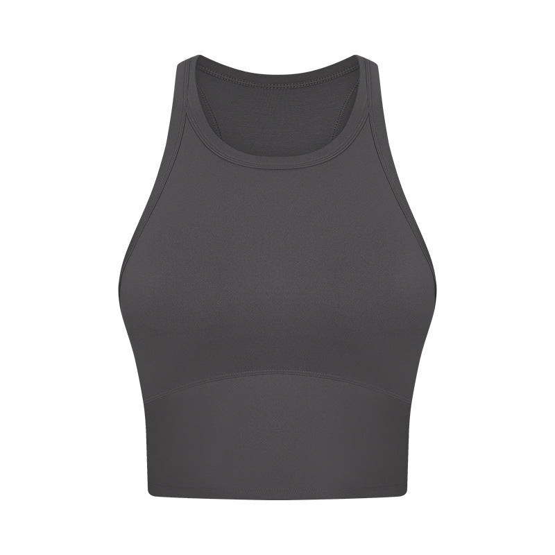 Nude Feel With Chest Pad Yoga Vest Women Shockproof Push Up Accessory Breast Push Up Sports Underwear Bra