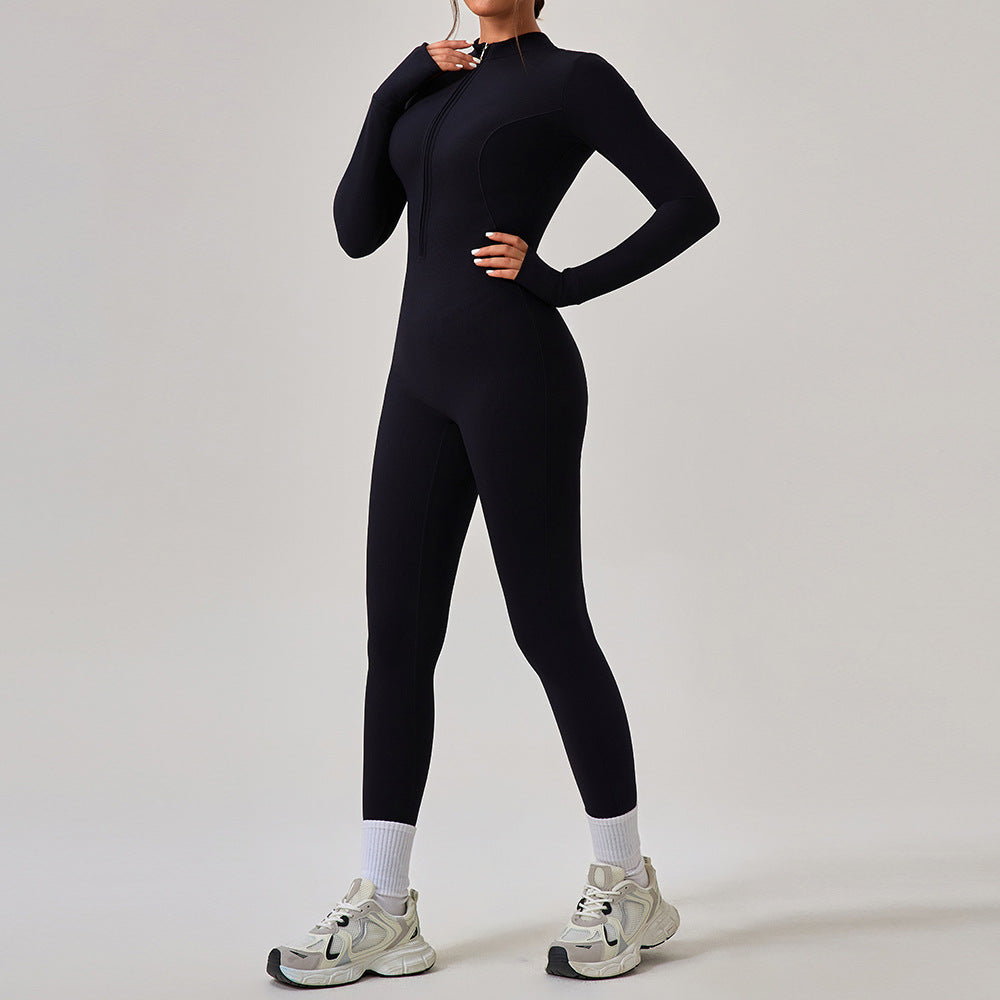 One Piece Workout Clothes Women Niche Running Sports Long Pilates Training Yoga Clothes
