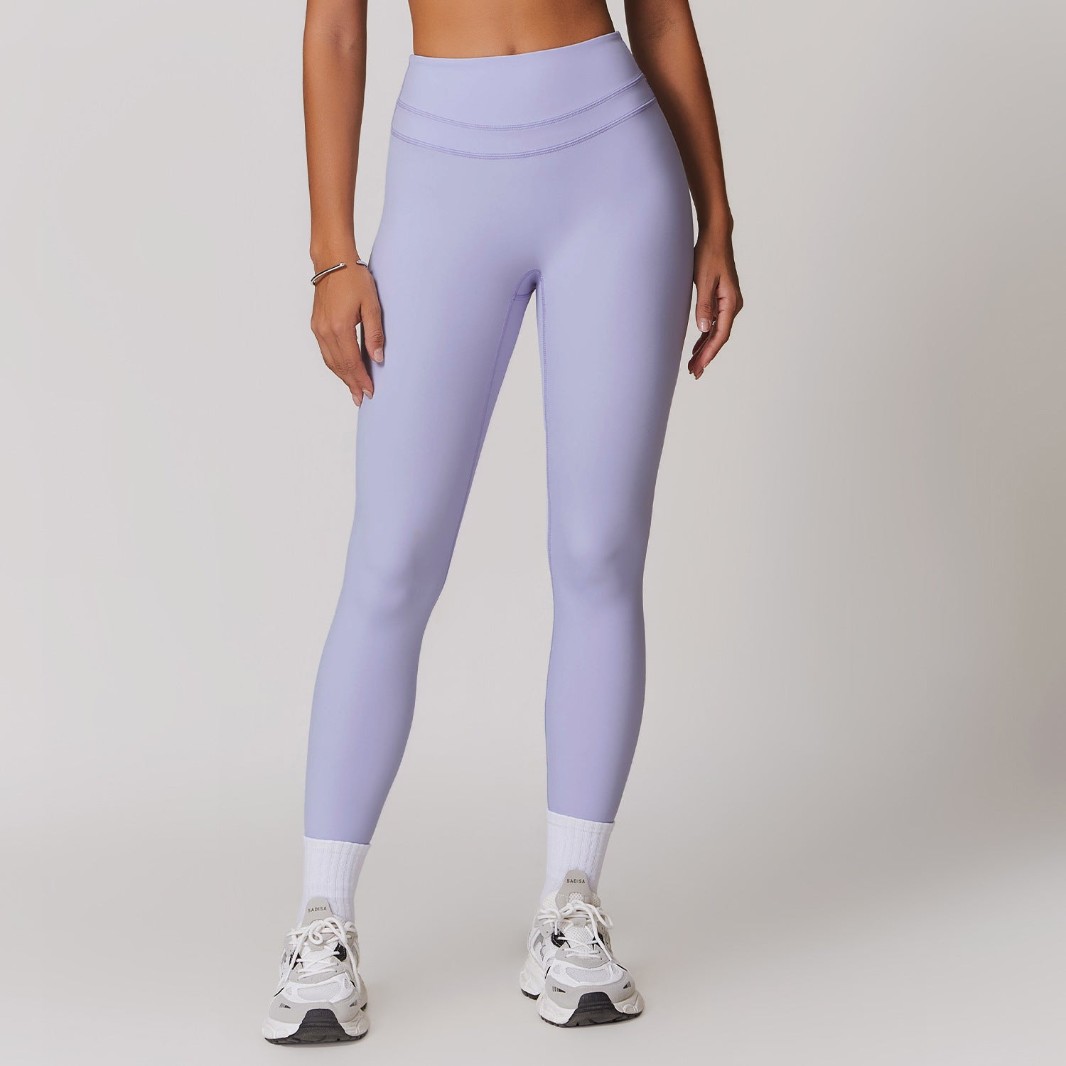 Sollinarry Brushed Tight High Waist Yoga Pants Belly Contracting Hip Raise Fitness Pants Outdoor Running Outerwear Sports Trousers