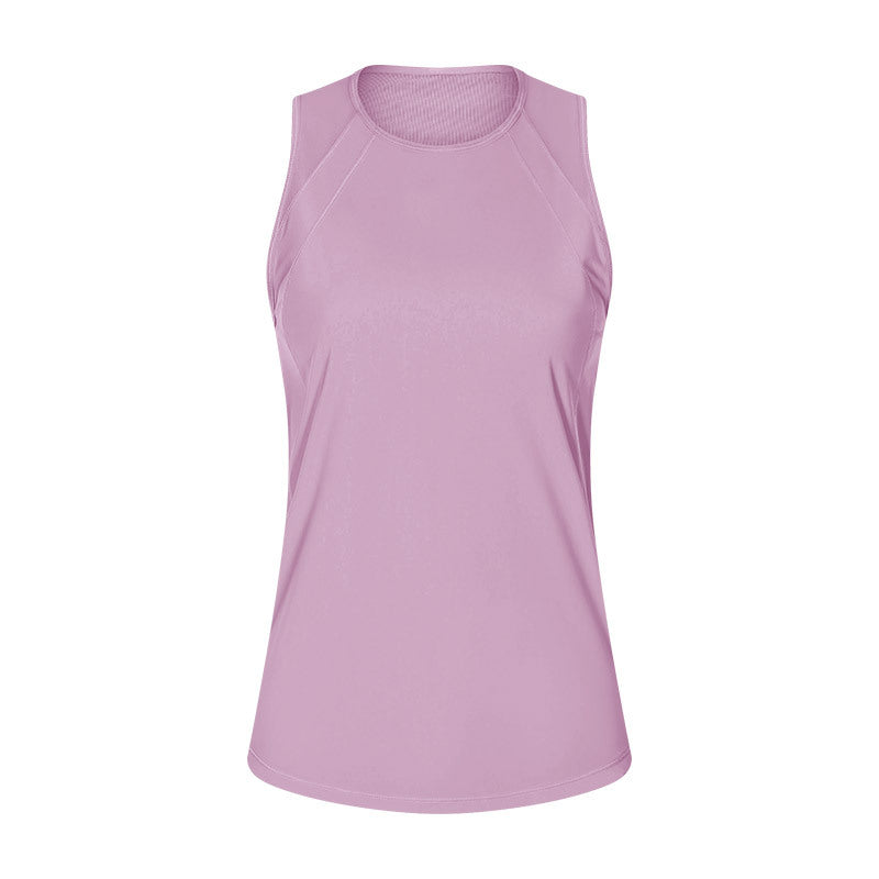 Spring Summer Back Hollow Out Cutout Sports Sleeveless T shirt Light Breathable Cooldry Workout Top