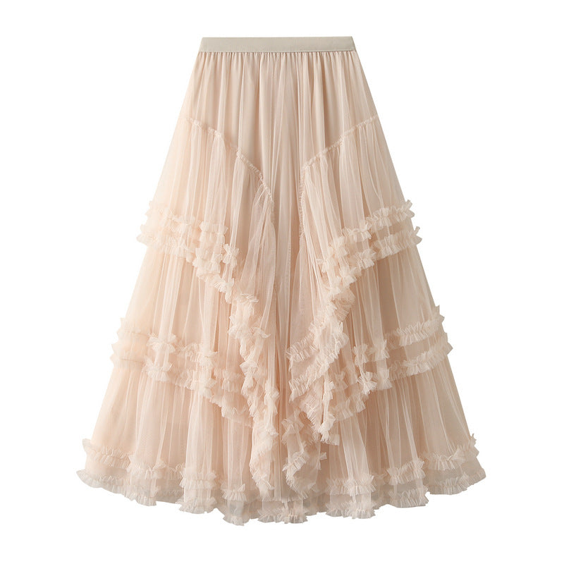 Spring Cover Slim Multi Layer High Grade Gauze Skirt High Grade Skirt Fairy Dress