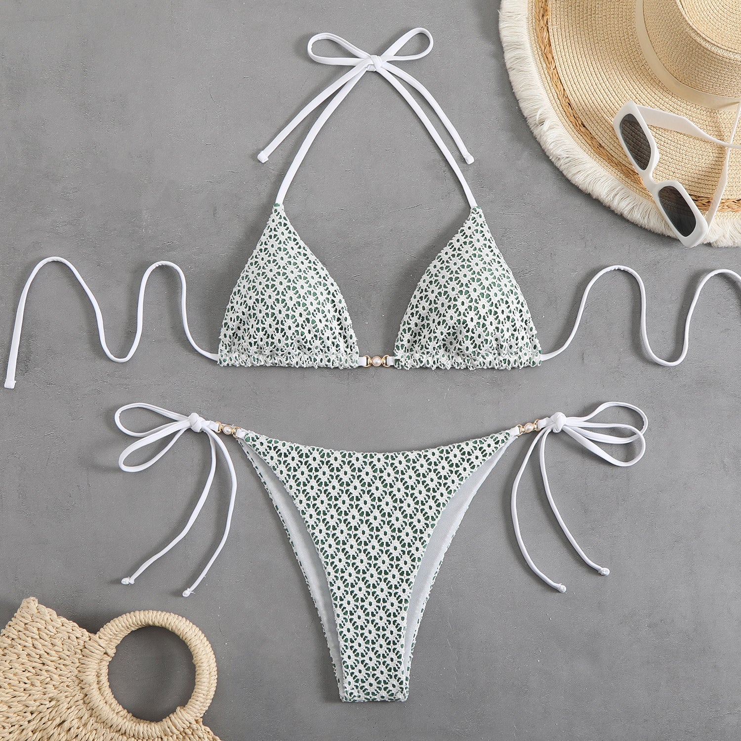Bikini Sexy Lace up Swimsuit Women High Grade Split Swimsuit