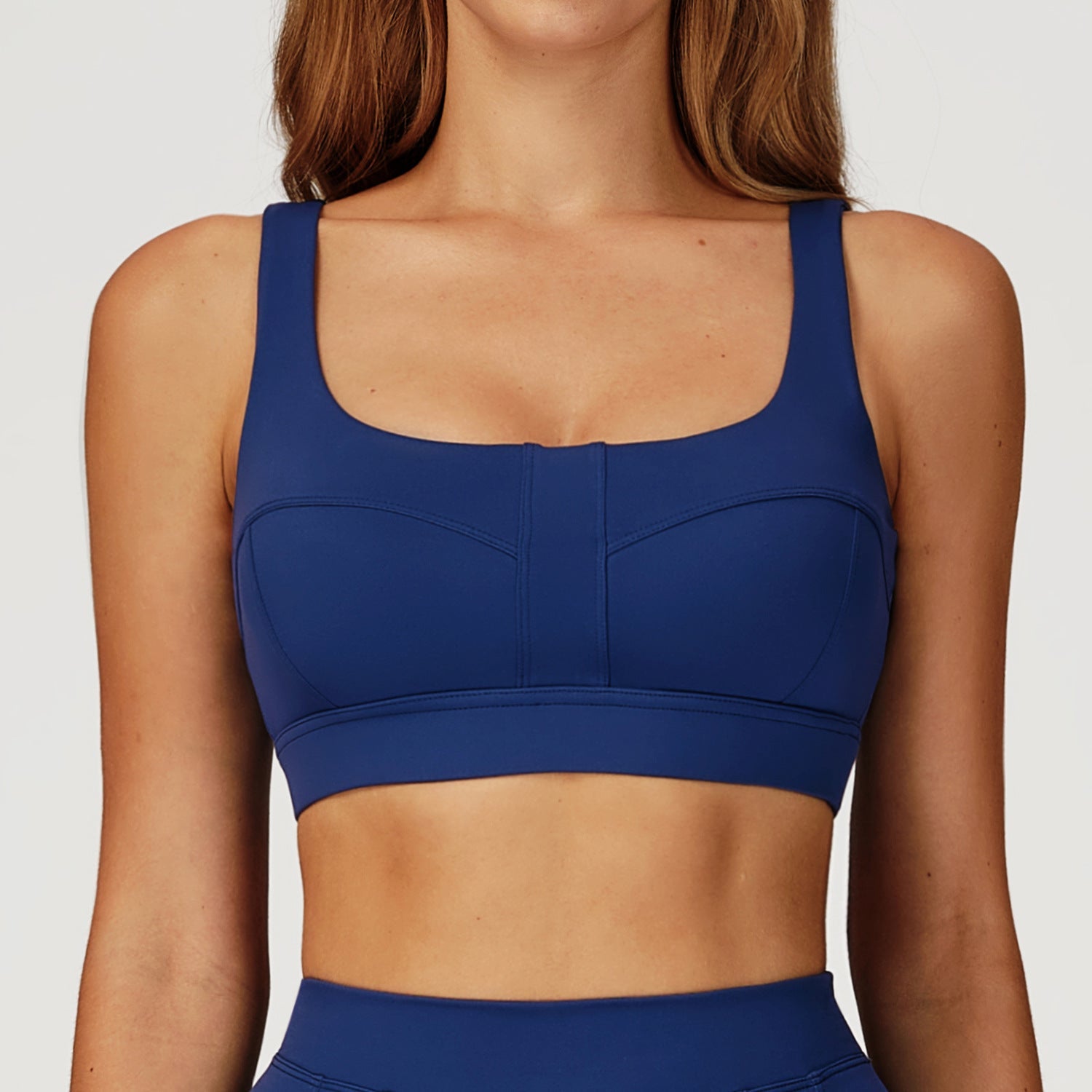 Nude Feel Yoga Bra Hollow Out Cutout Back Shaping Shockproof Sports Underwear Outdoor Running Workout Yoga Bra