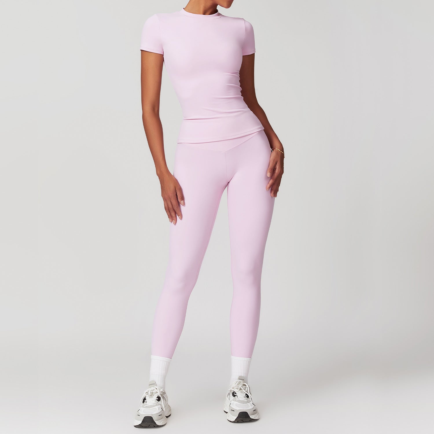 Sollinarry Brushed Tight Yoga Women Slimming Beauty Back Exercise Set Casual Fitness Yoga Wear