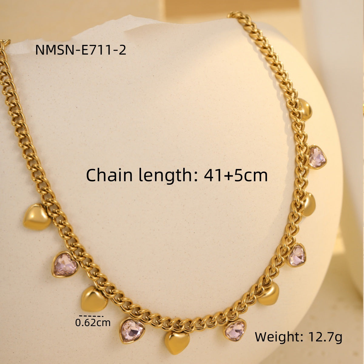 Classic Stainless Steel Color Rhinestone Tassel Necklace Women Twin Titanium Steel Clavicle Chain Jewelry