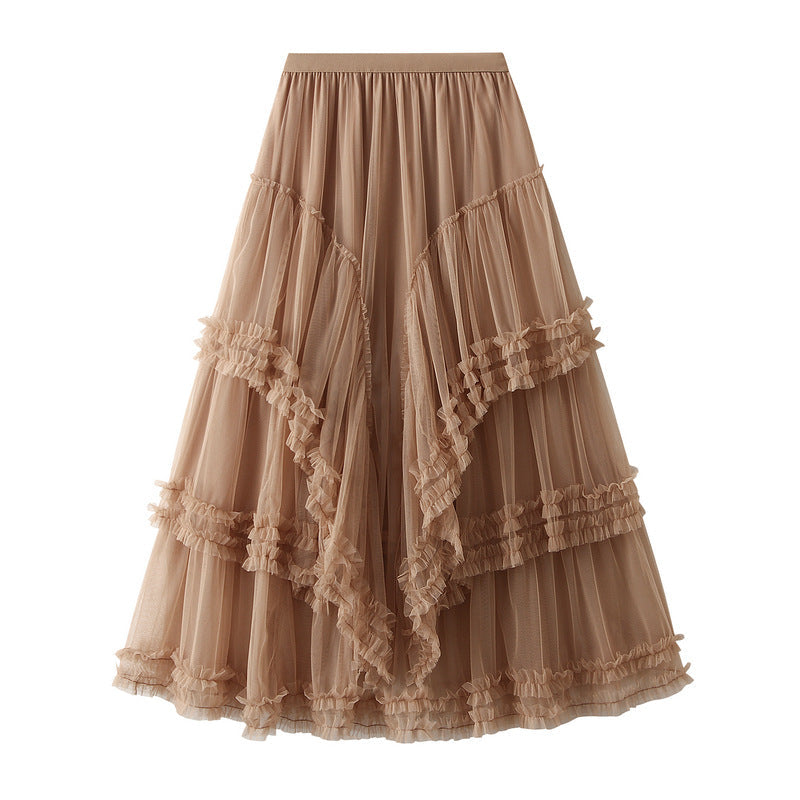 Spring Cover Slim Multi Layer High Grade Gauze Skirt High Grade Skirt Fairy Dress