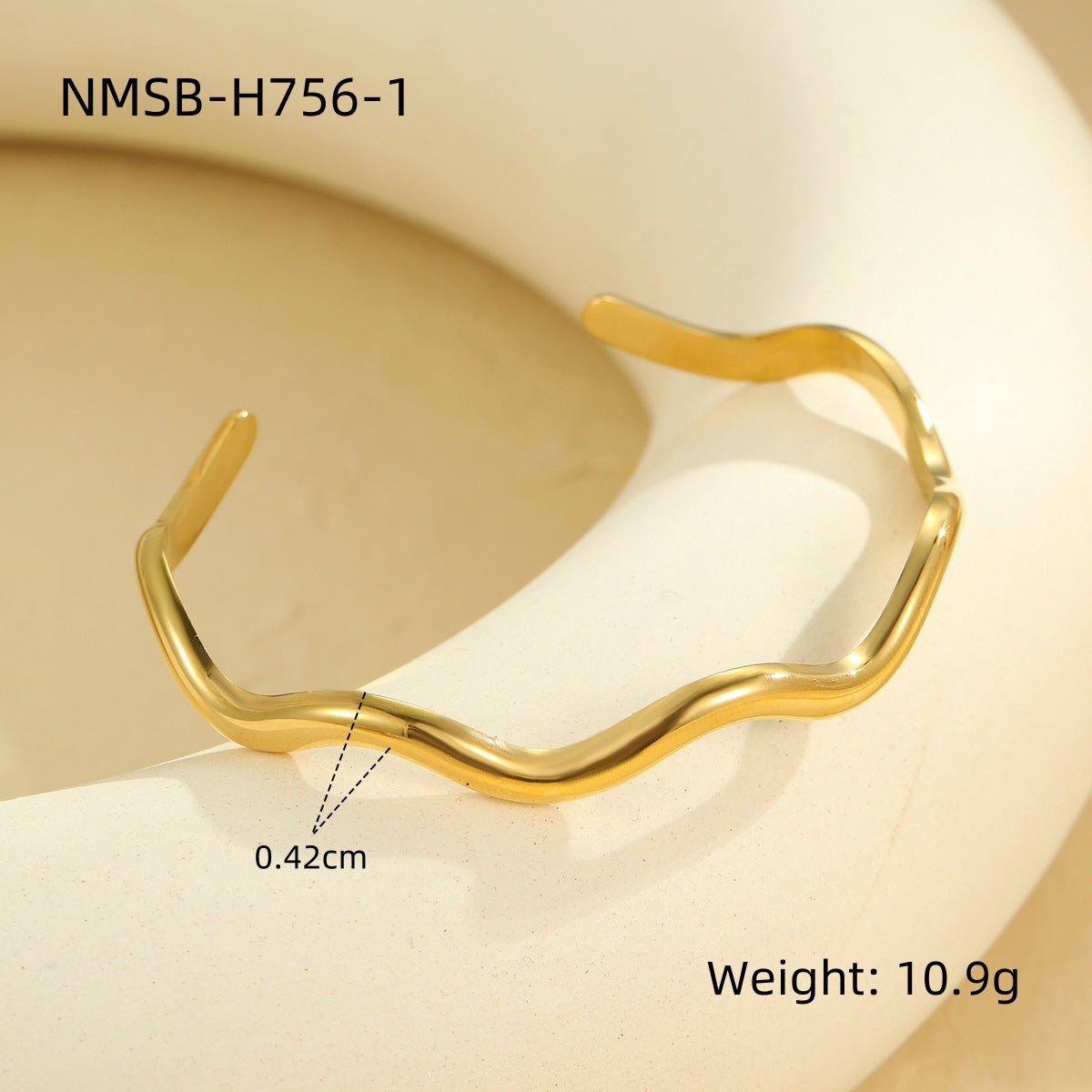 Geometry Pattern Semicircle Hollow Out Cutout Bracelet Static Luxury Exaggerated Personalized Cold Opening Bracelet