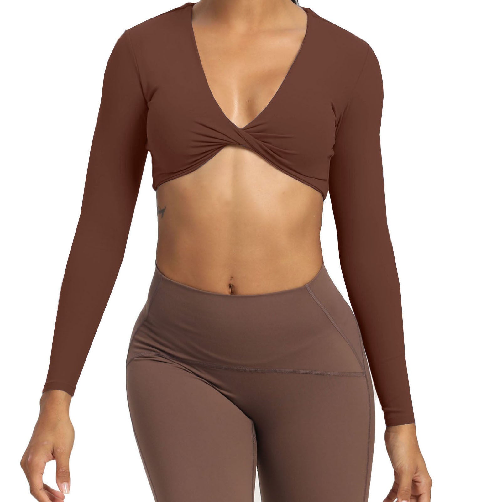 Nude Feel Yoga Long Sleeved Women Workout Clothes Sports Yoga Long Sleeve T Shirt Sports Fitness Top Women