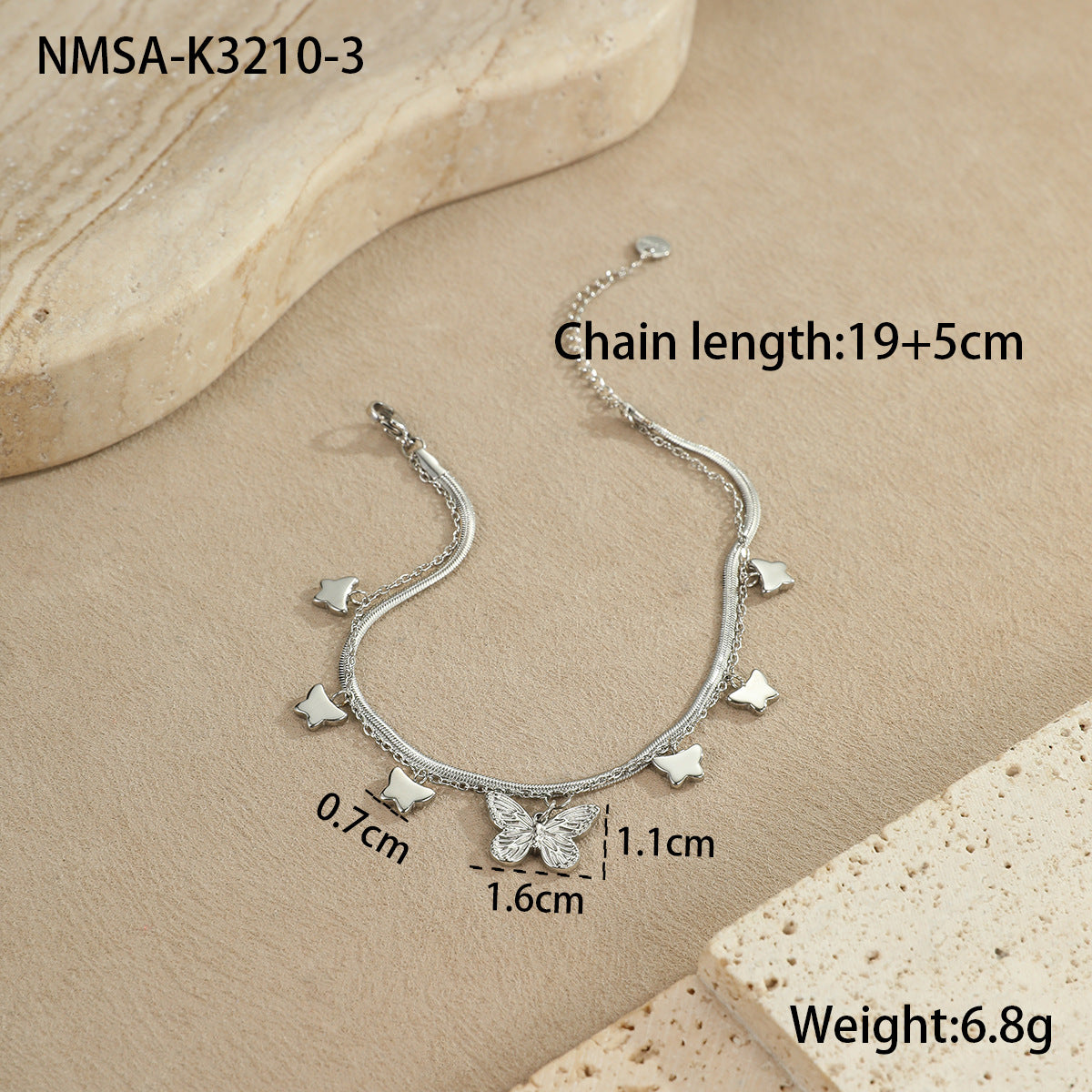 Summer Ocean Stainless Steel Anklets Starfish Shell Love Niche Exquisite Foot Ornaments