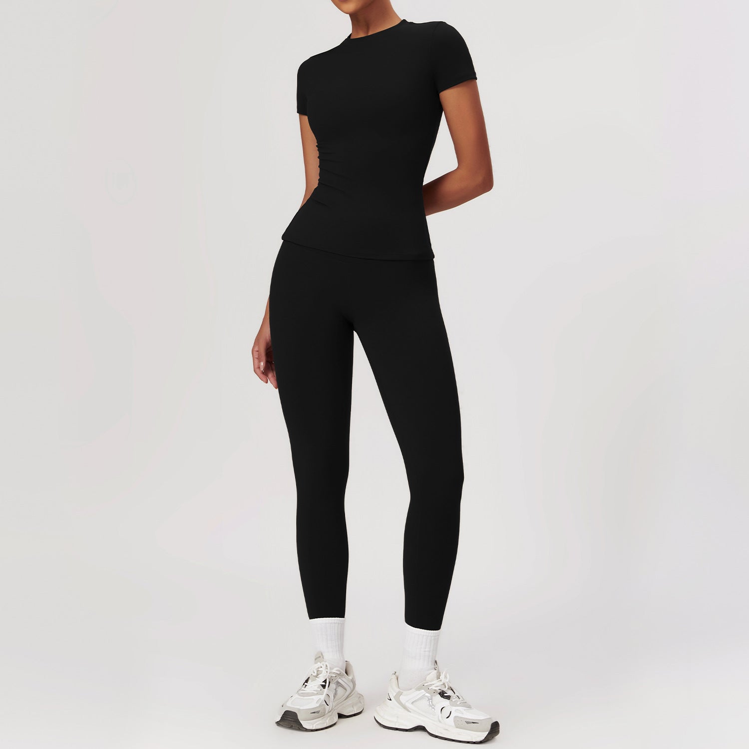 Sollinarry Brushed Tight Yoga Women Slimming Beauty Back Exercise Set Casual Fitness Yoga Wear