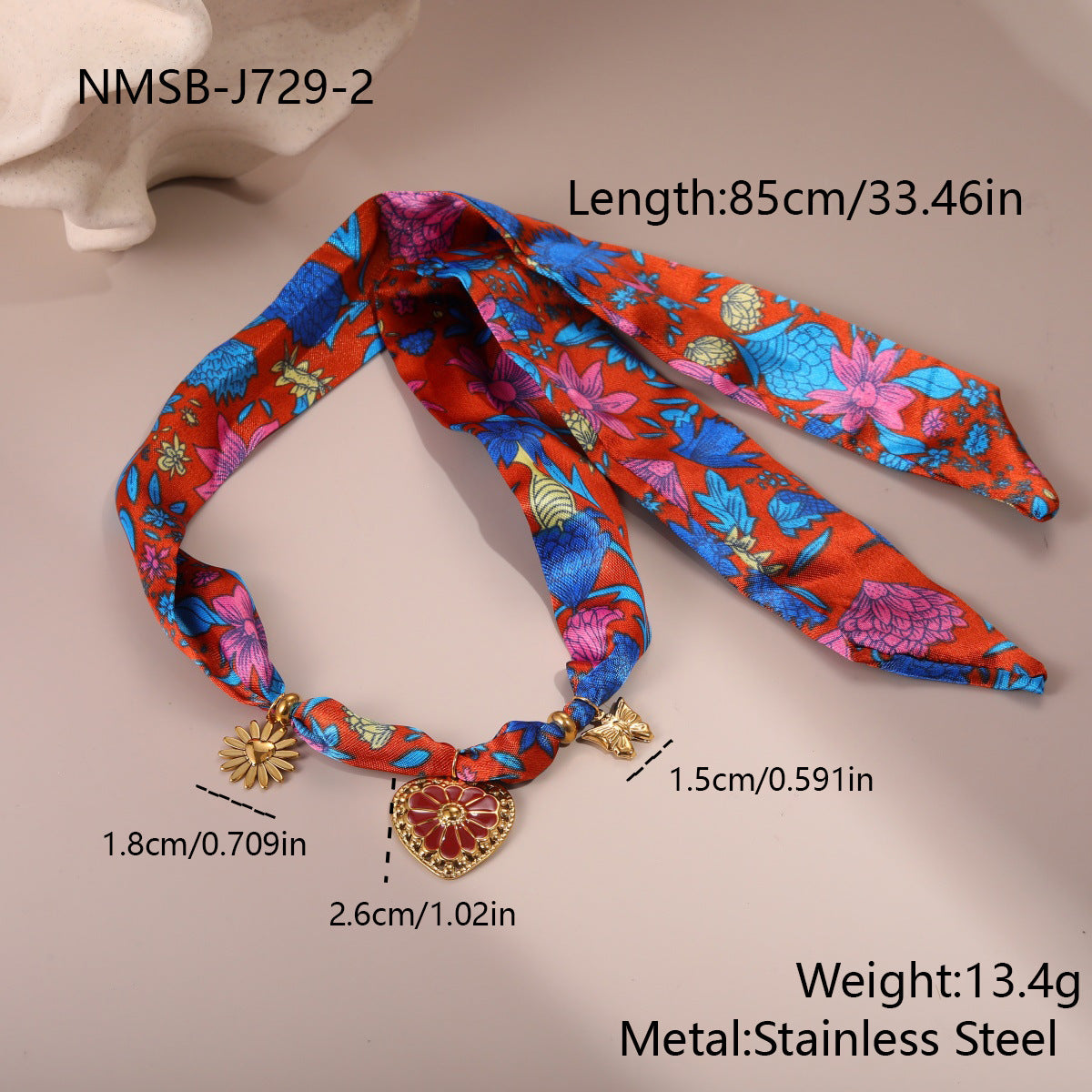Elegant Colorful Scarf Series Stainless Steel Embellished Heart-Shaped Gorgeous Vacation Hand Jewelry