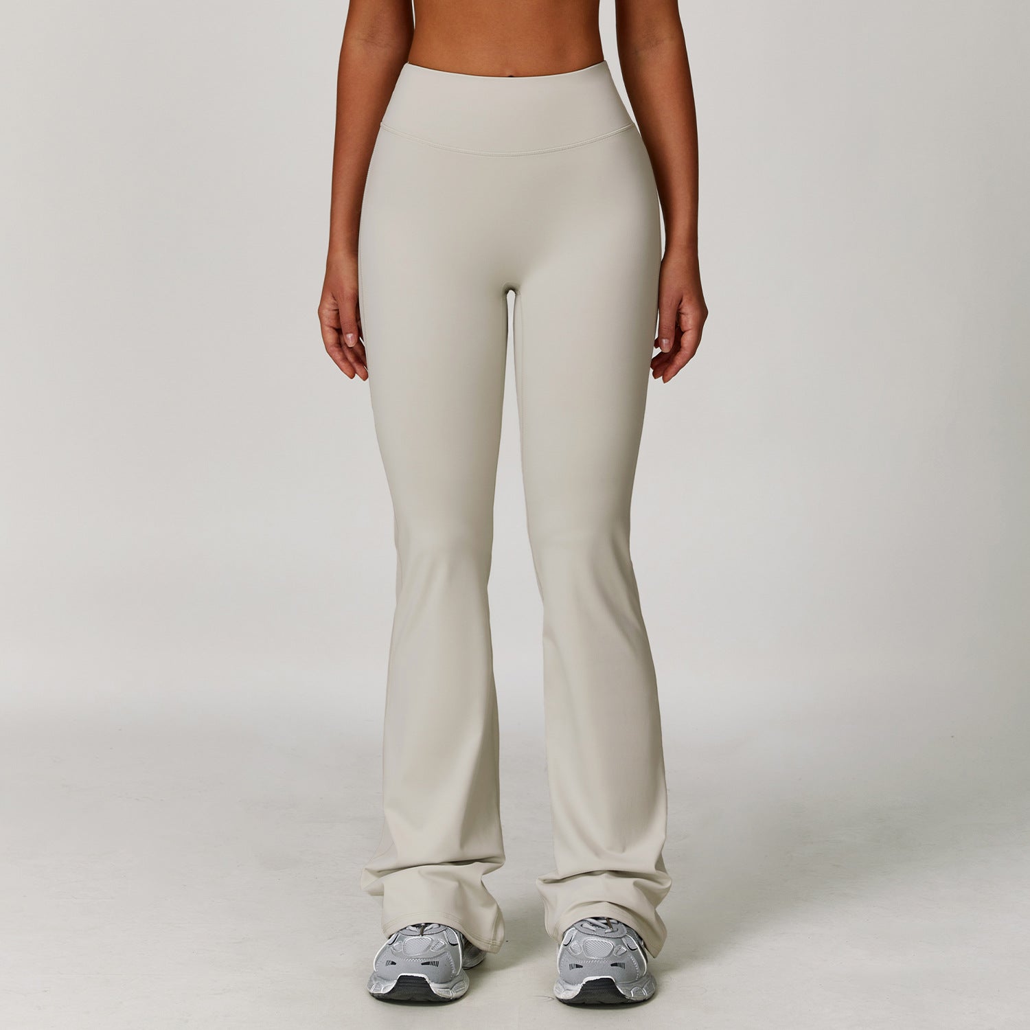 Sollinarry Brushed High Waist Yoga Trousers Tight Wide Leg Bell Bottoms Running Sports Fitness Bootcut Trousers