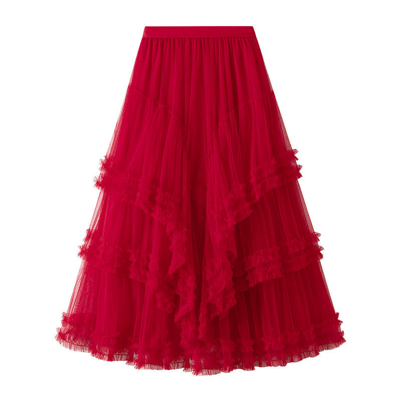 Spring Cover Slim Multi Layer High Grade Gauze Skirt High Grade Skirt Fairy Dress