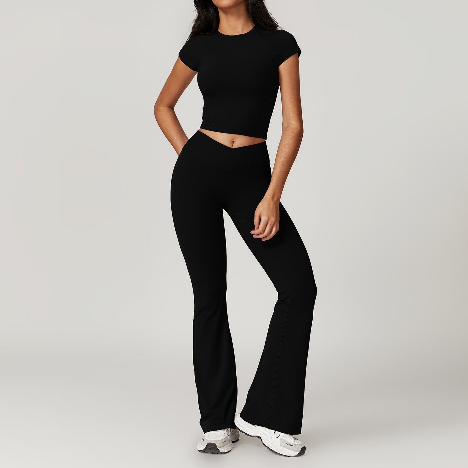 Sollinarry Sustainable Recycled Tight Quick Drying Yoga Suit Outer Wear Running Sports Short Sleeve Suit Beauty Back Workout Clothes Women