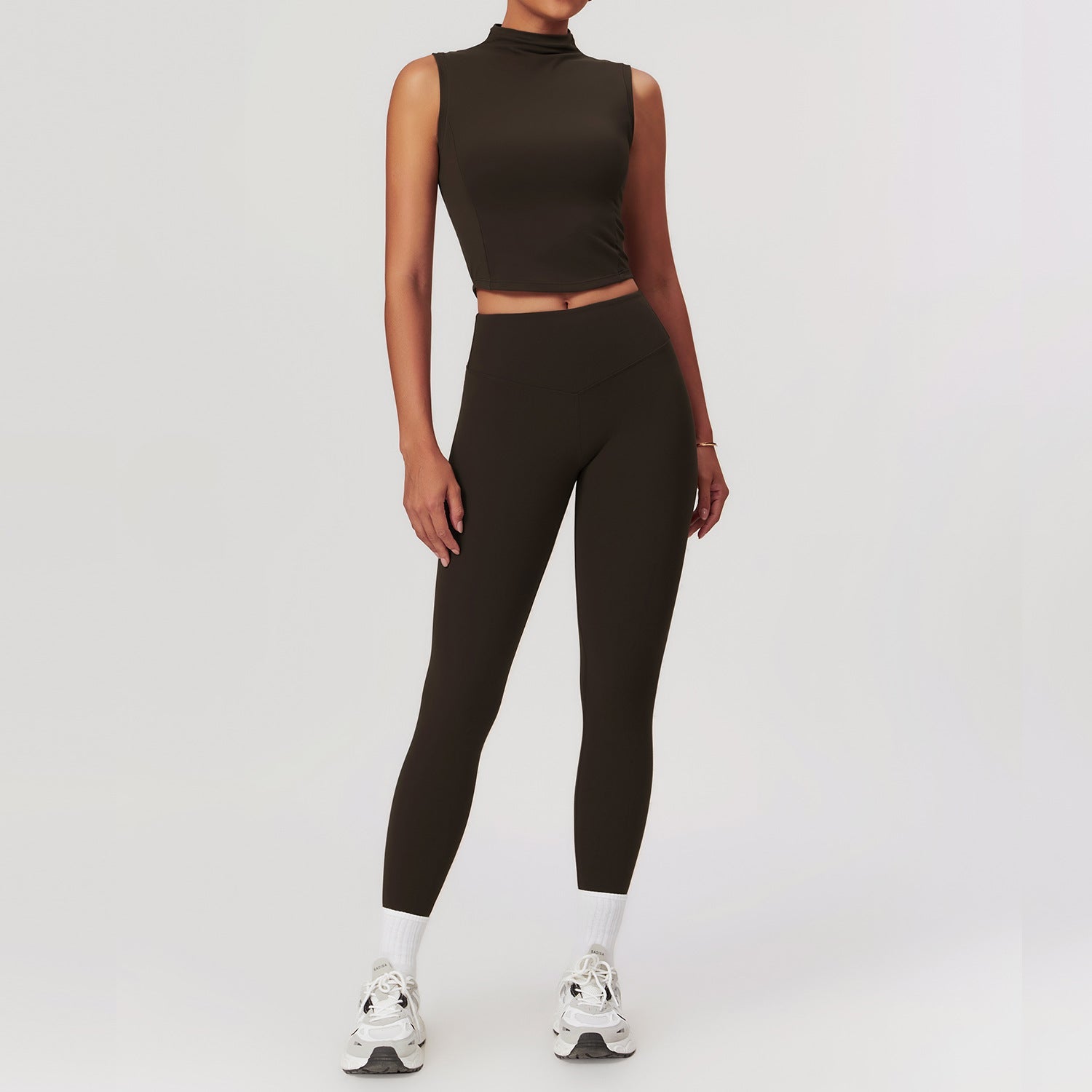 Sollinarry Brushed Tight Yoga Women Slimming Beauty Back Exercise Set Casual Fitness Yoga Wear
