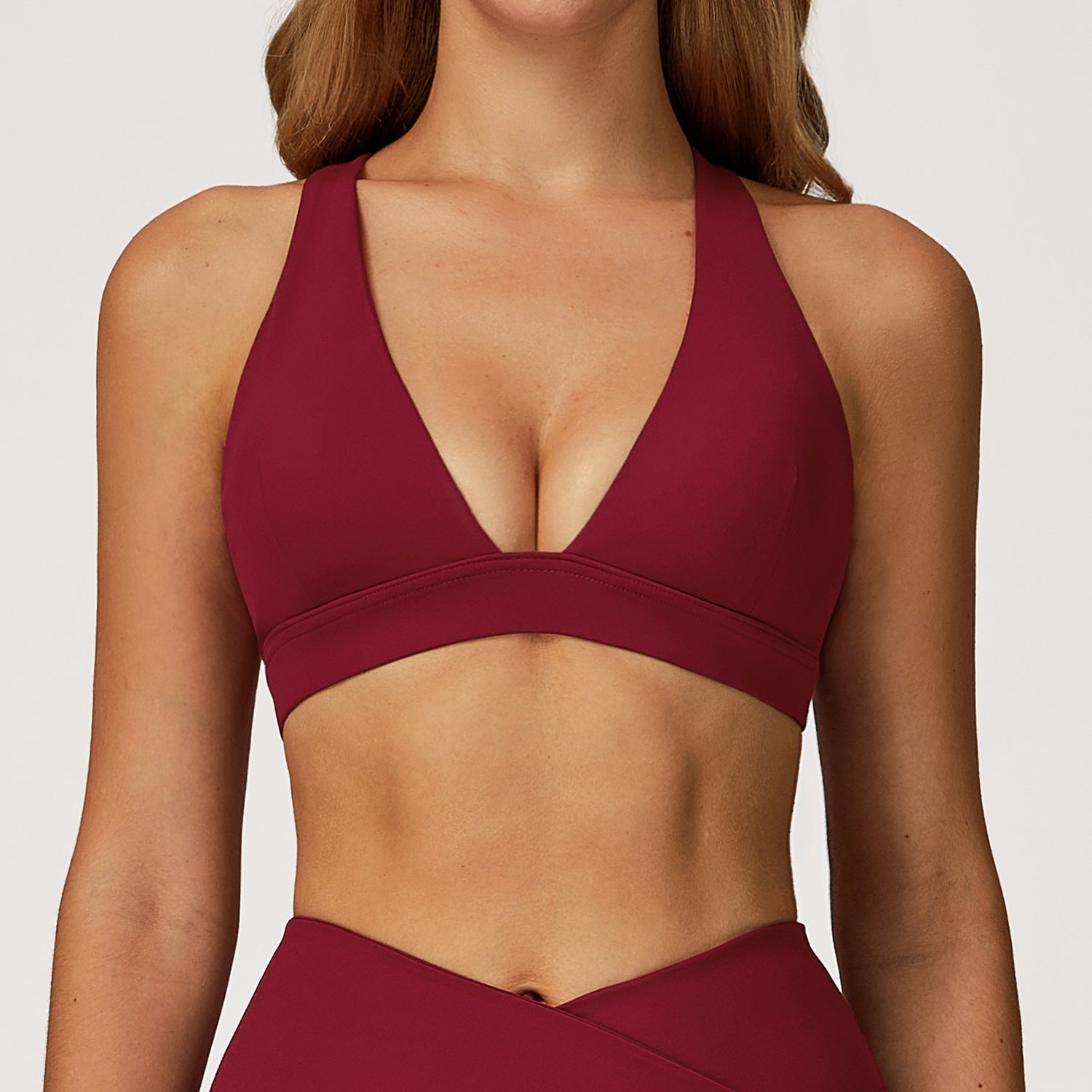 Nude Feel Yoga Bra Cross Beauty Back High Sense Sports Bra Women Running Workout Exercise Underwear