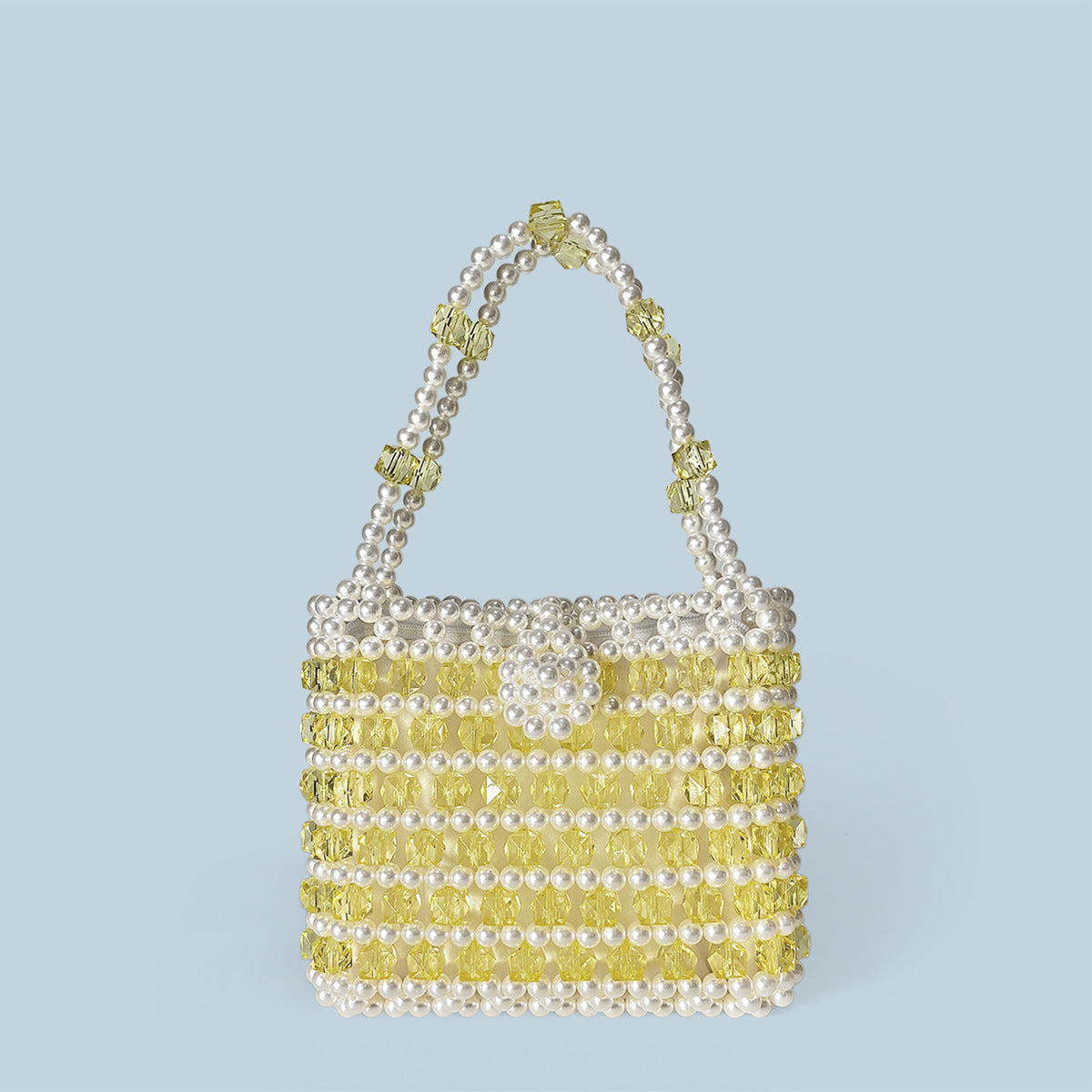 Exquisite Texture Small Bag Western Handmade Beaded Handbag Dopamine Color Beaded Bag Simple