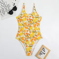 Sexy Siamese Multicolored Floral Sling Triangle Ladies Spring Bikini Swimsuit Swimwear