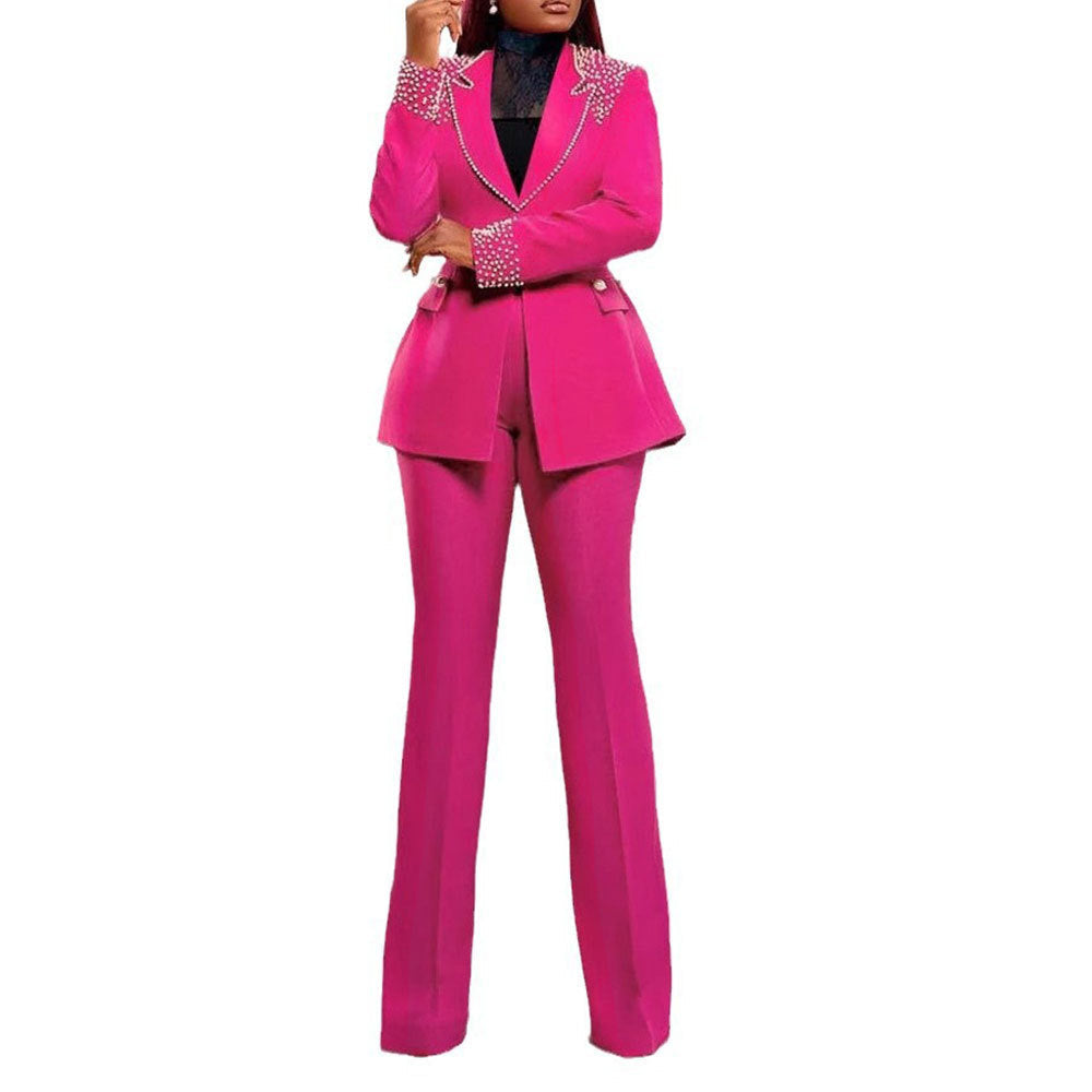 Pearls Long Sleeved Slim Fit Stretch Two Piece Set