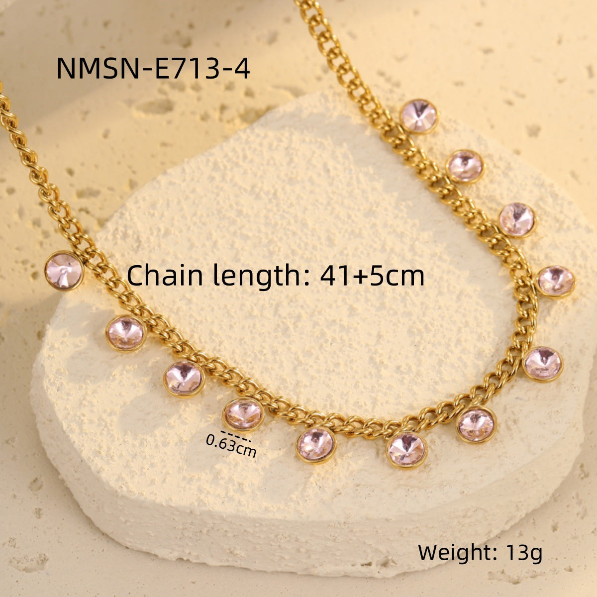 Classic Stainless Steel Color Rhinestone Tassel Necklace Women Twin Titanium Steel Clavicle Chain Jewelry
