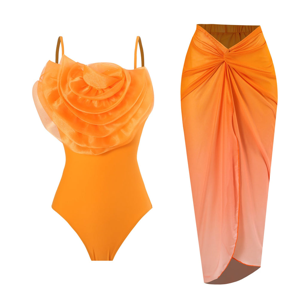 Covered Belly Backless Sexy Spring Swimsuit Women Chiffon Beach Dress